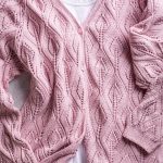 Bold colors and cardigans can help women dress triangle-shaped bodies according to Indiana Wardrobe Stylist Beth Divine image shows pink cardigan