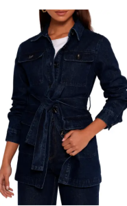 Indianapolis Women's Styling expert Beth Divine suggests not selecting an oversized barn jacket image shows woman wearing Nordstrom jacket