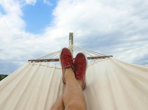 Color Analysis Indianapolis services can be very beneficial to clients navigating style choices image shows feet in hammock
