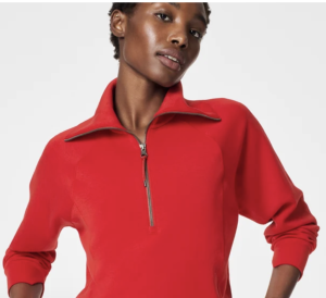 Work with Carmel Wardrobe Stylist Beth Divine to plan casual outfits image shows woman wearing red jacket